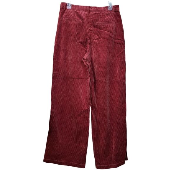 Forever 21 Bohemian Size Large Reddish Brown High-Rise Wide-Leg Corduroy Pants - Picture 11 of 12